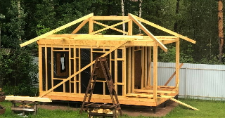 Сарай из бруса 100х100 в Мончегорске - строительство под ключ | Строй-Мнч от 41964 руб.